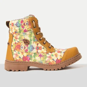 BOTAS NATURALE FLORAL MOSTAZA